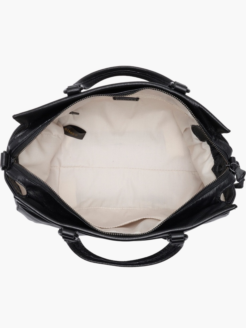 Aimee low key Luxe satchel bag Leather Tote Satchel with Shoulder Strap - Picture 5 of 9